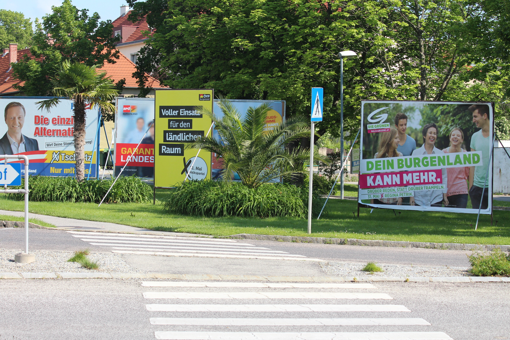 Schilderwald im Wahlkampf