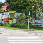 Schilderwald im Wahlkampf