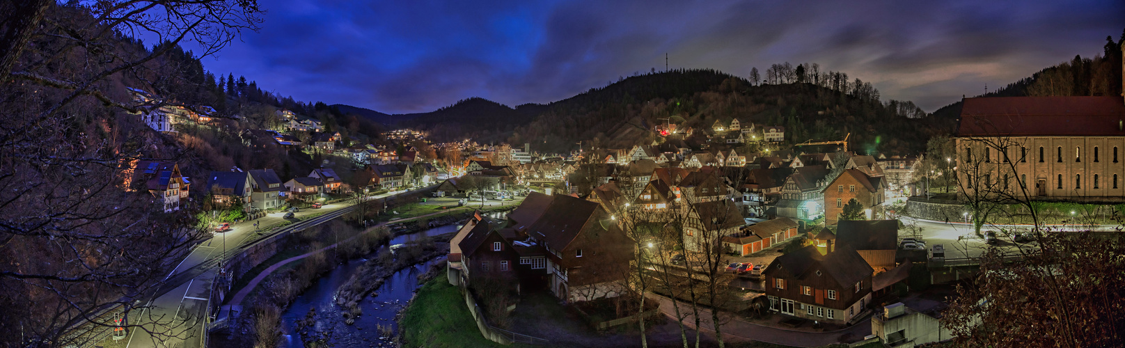 Schiltach bei Nacht