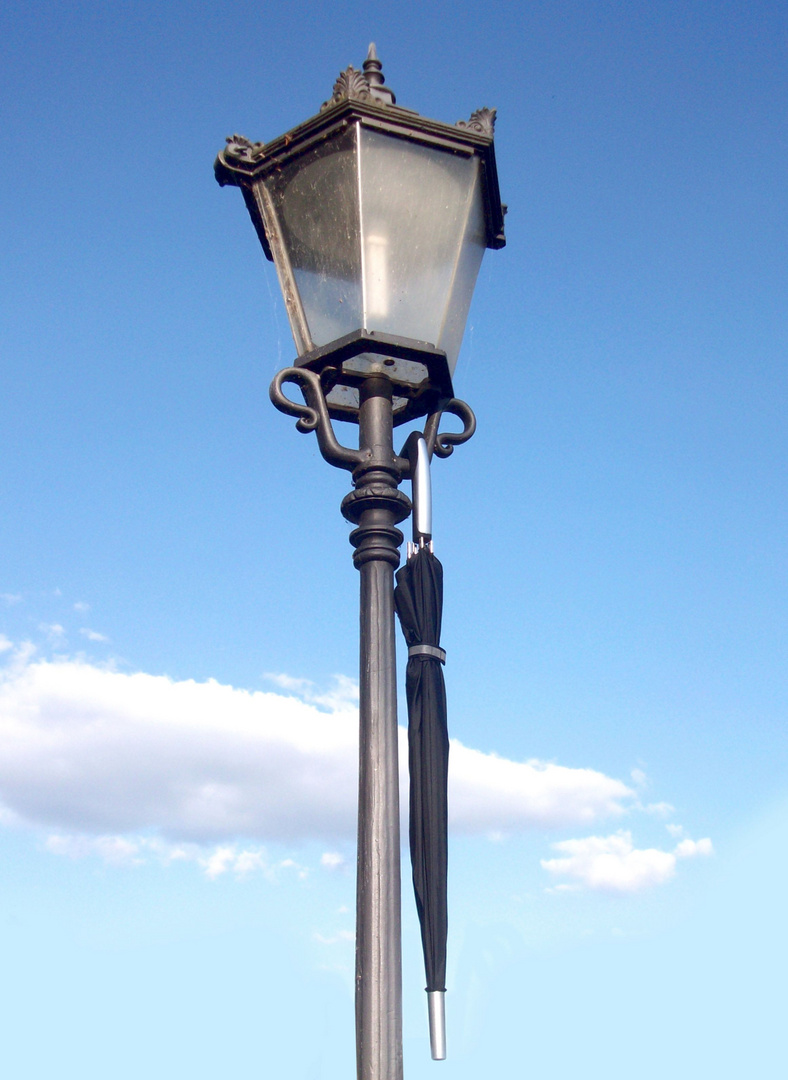 Schirm an der Lampe