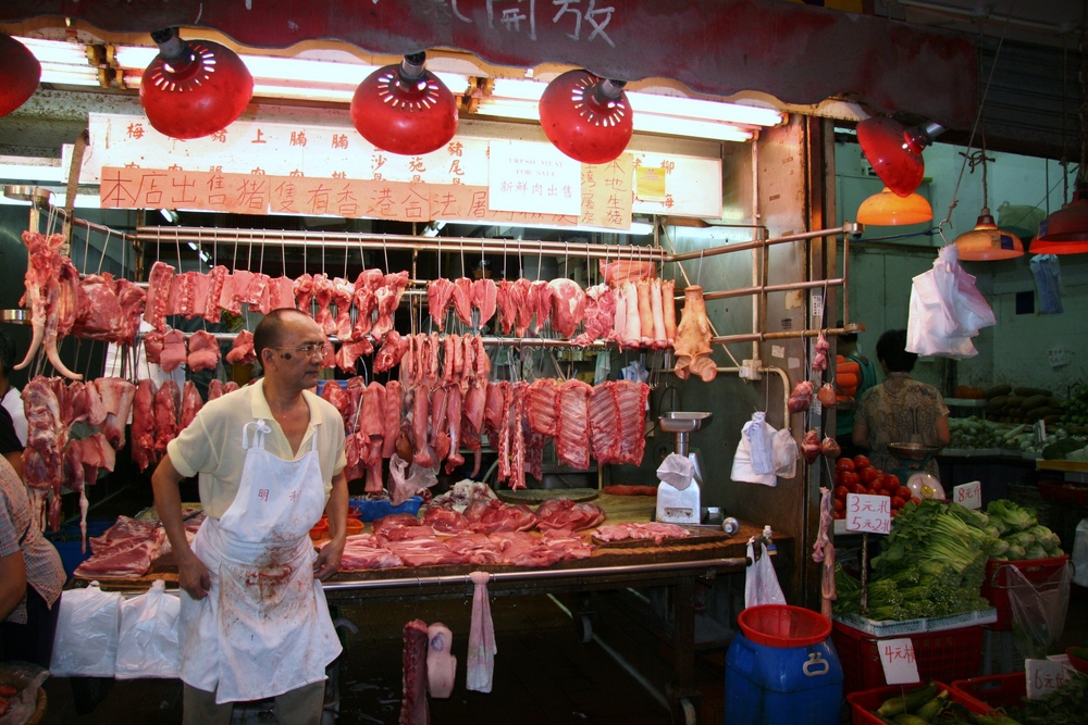 Schlachter in Hong Kong