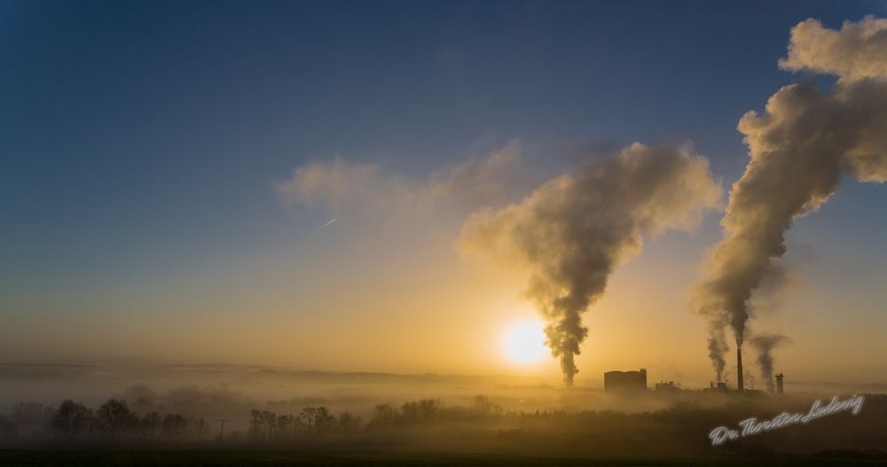 Schladen im Nebel