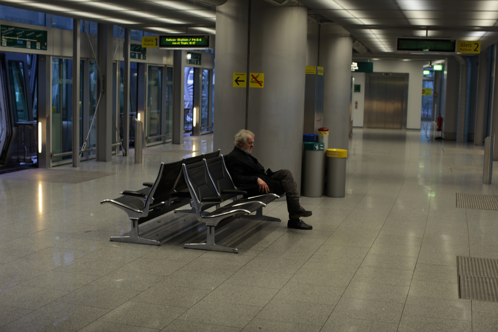 Schlafen am Flughafen