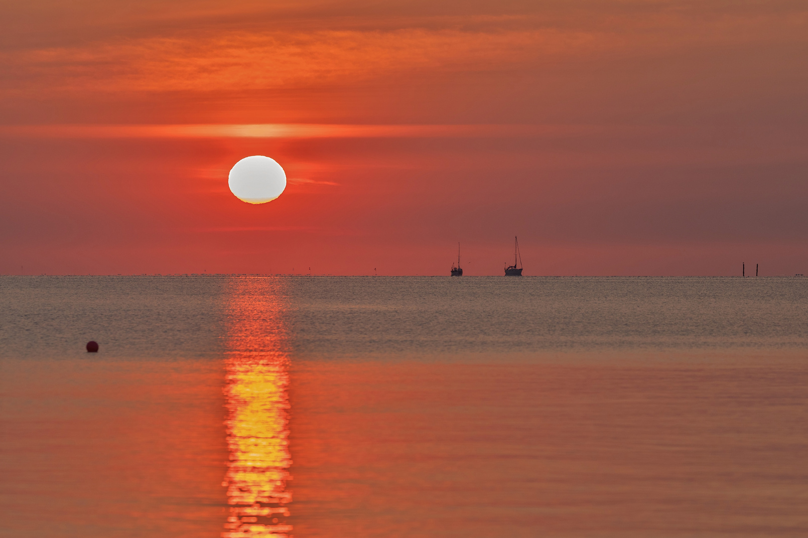 Schlafende Boote am Morgen