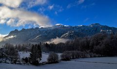 "Schlafende Hexe" heute früh bei Neuschnee...