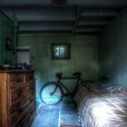 Schlafzimmer mit Fahrrad