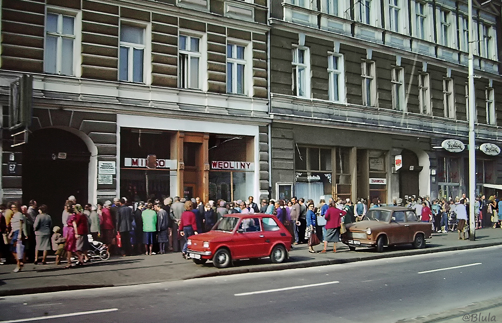 Schlange stehen ..... Polen 1984 (Dia-Scan) 