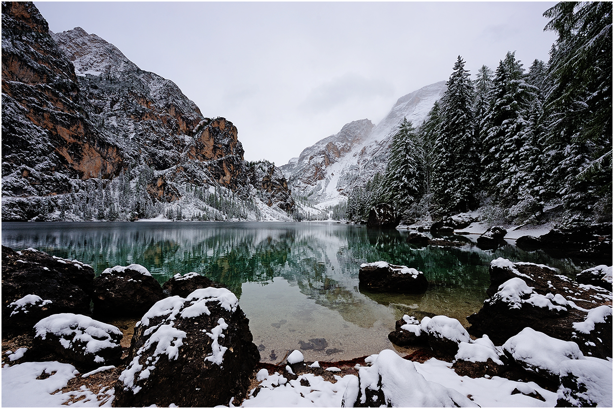 Schlecht Wetter am Pragser Wildsee