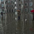 schlechtes Wetter am Düsseldorfer Hafen