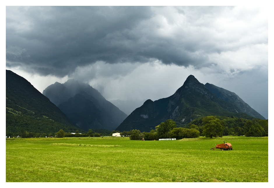 Schlechtes Wetter in den Bergen