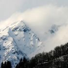 Schlechtes Wetter in den Bergen.