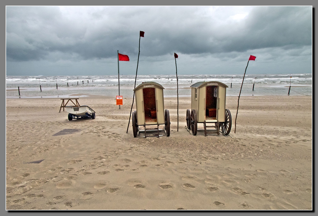 Schlechtwetter an der Nordsee