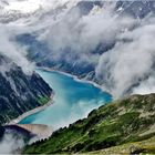 Schlechtwetterfront über dem Schlegeis-Stausee