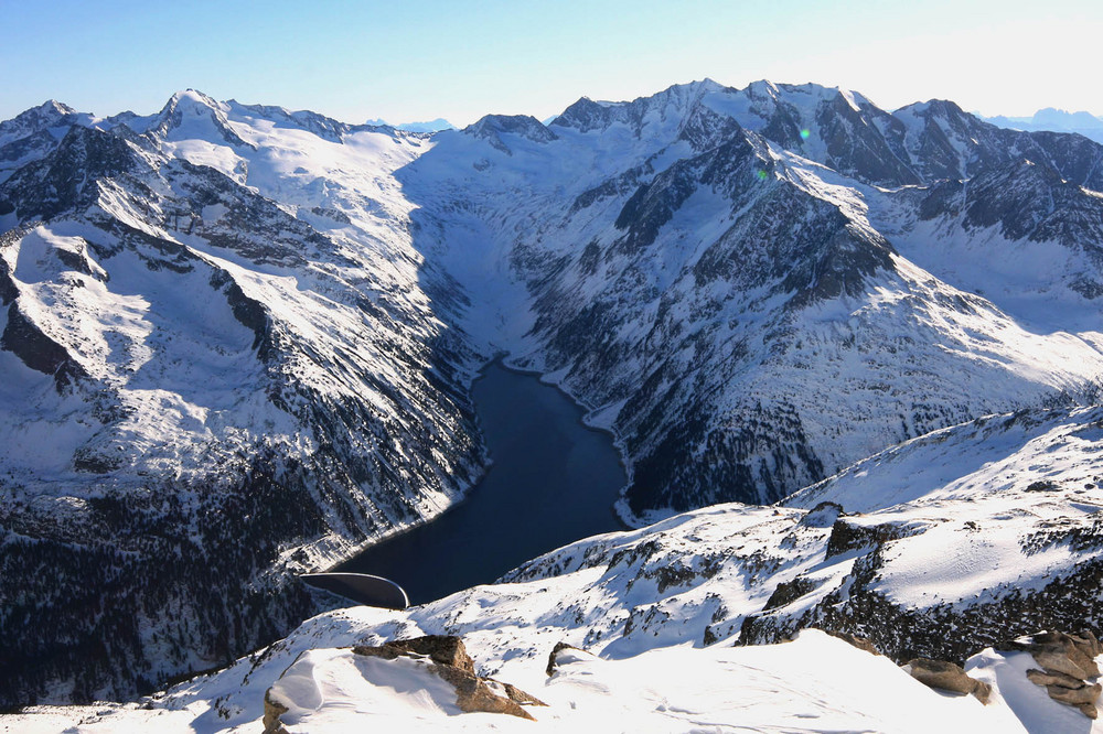 Schlegeisstausee im Winter , Zillertal, Tirol