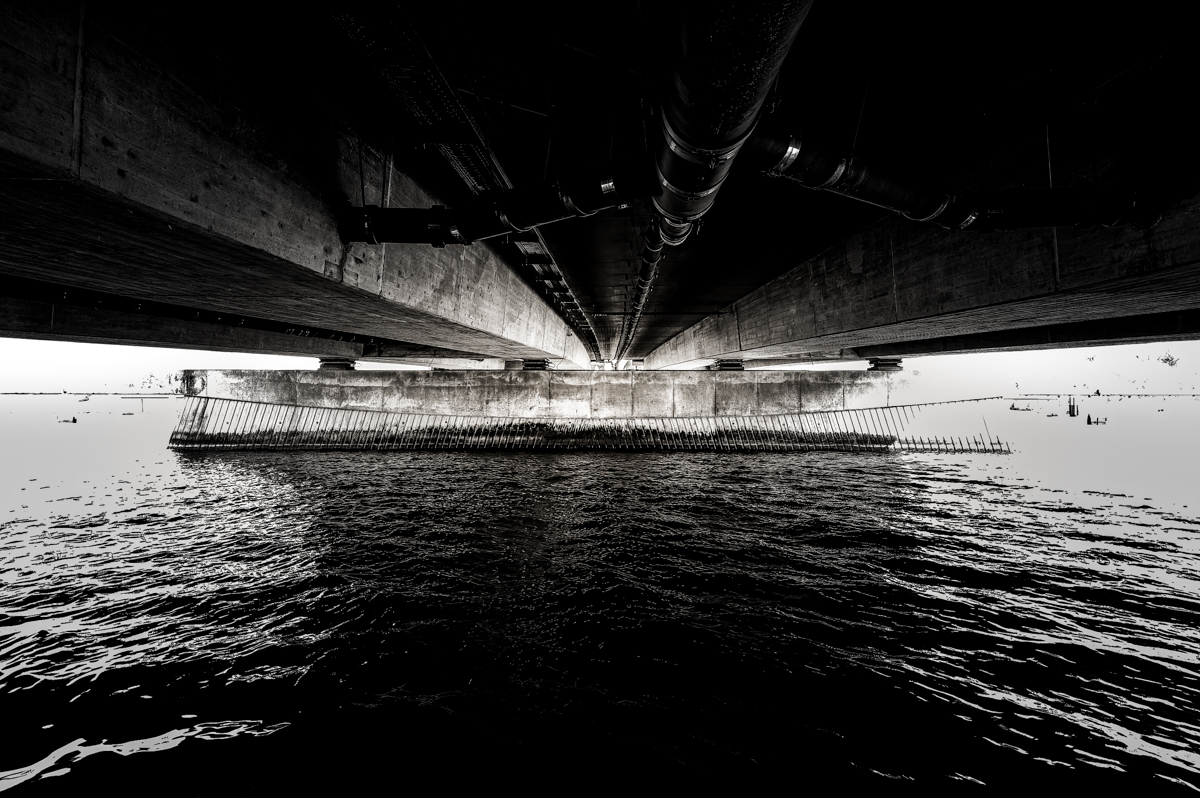 Schleibrücke in Kappeln von unten