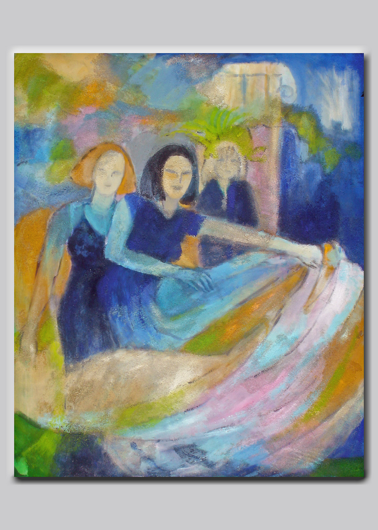 "Schleiertanz", Acryl-Bild von Regina Bossart