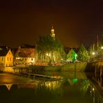 Schleifmühle in Lauf an der Pegnitz bei Nacht