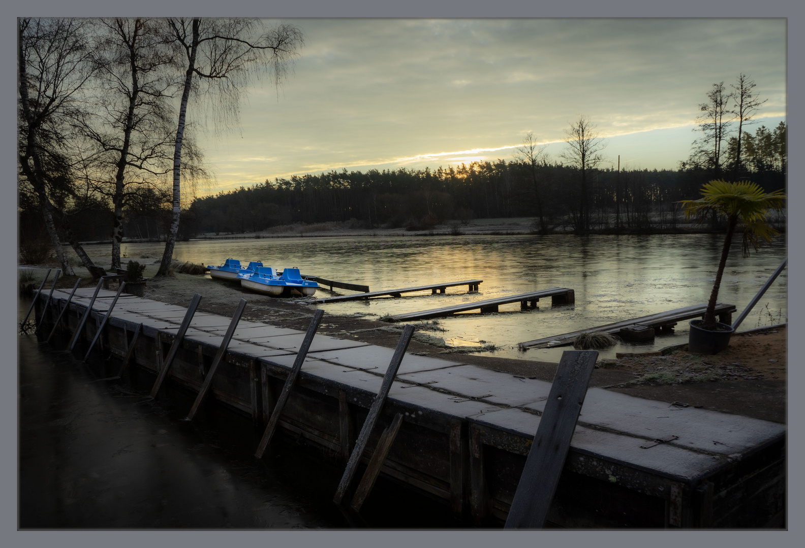 Schleifweiher... Sonnenaufgang... eisig