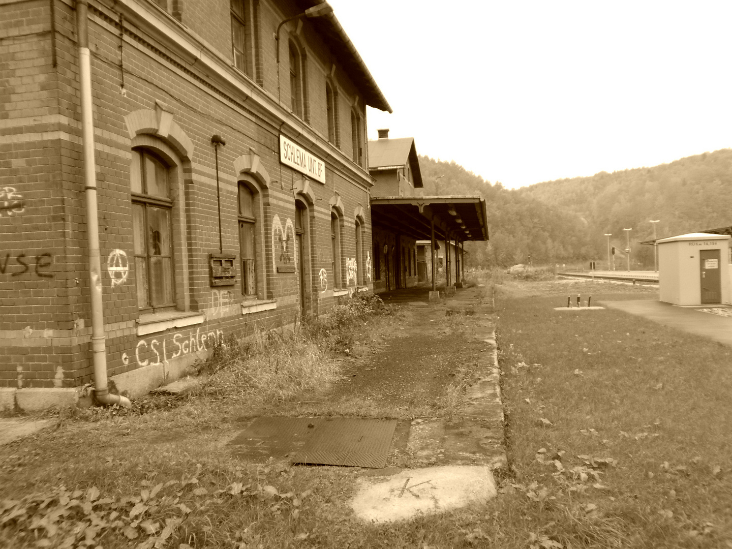 Schlema unt Bf, Ehemaliges Bahnhofsgebäude