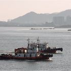 Schlepper auf dem Weg in den Hafen.....