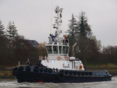 Schlepper CORVIN auf dem Nord-Ostsee-Kanal