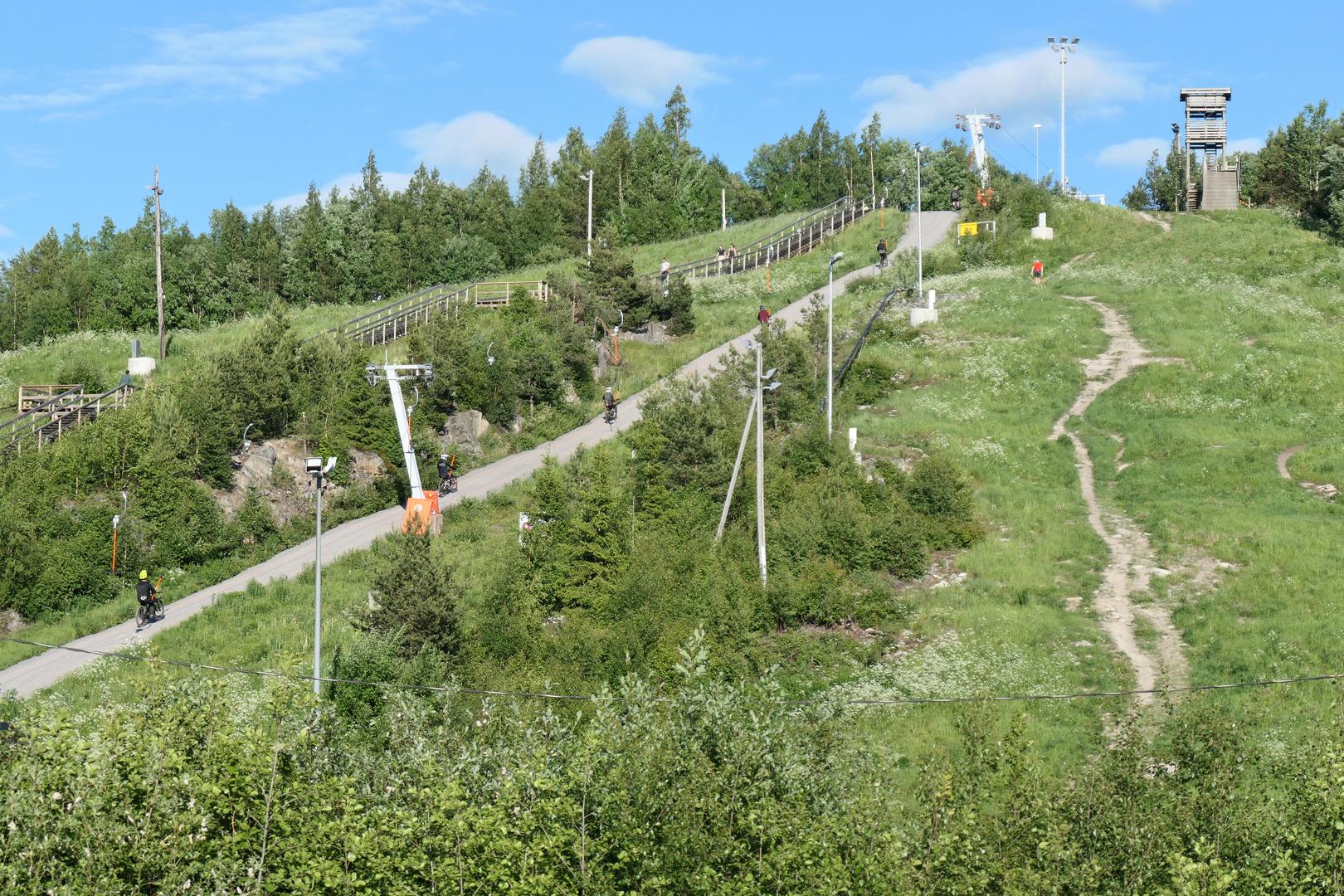 Schlepplift im Sommerbetrieb