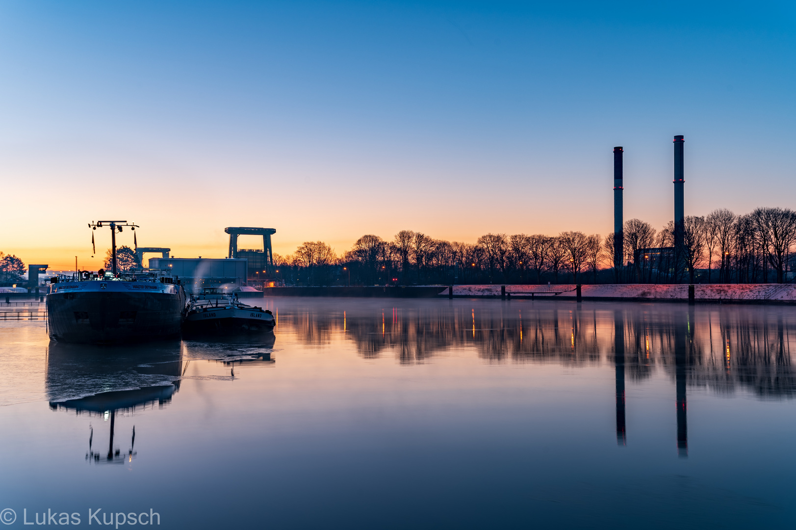 Schleuse Friedrichsfeld Sonnenaufgang Nr. 1