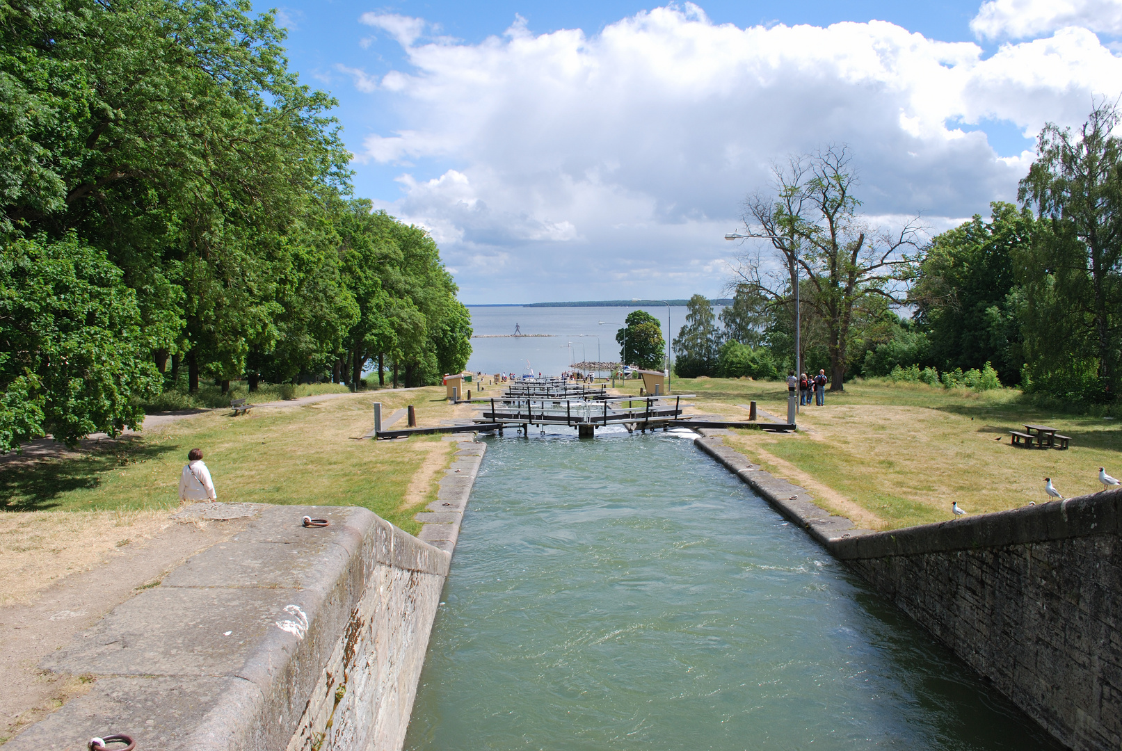 Schleuse im Götakanal bei Berg