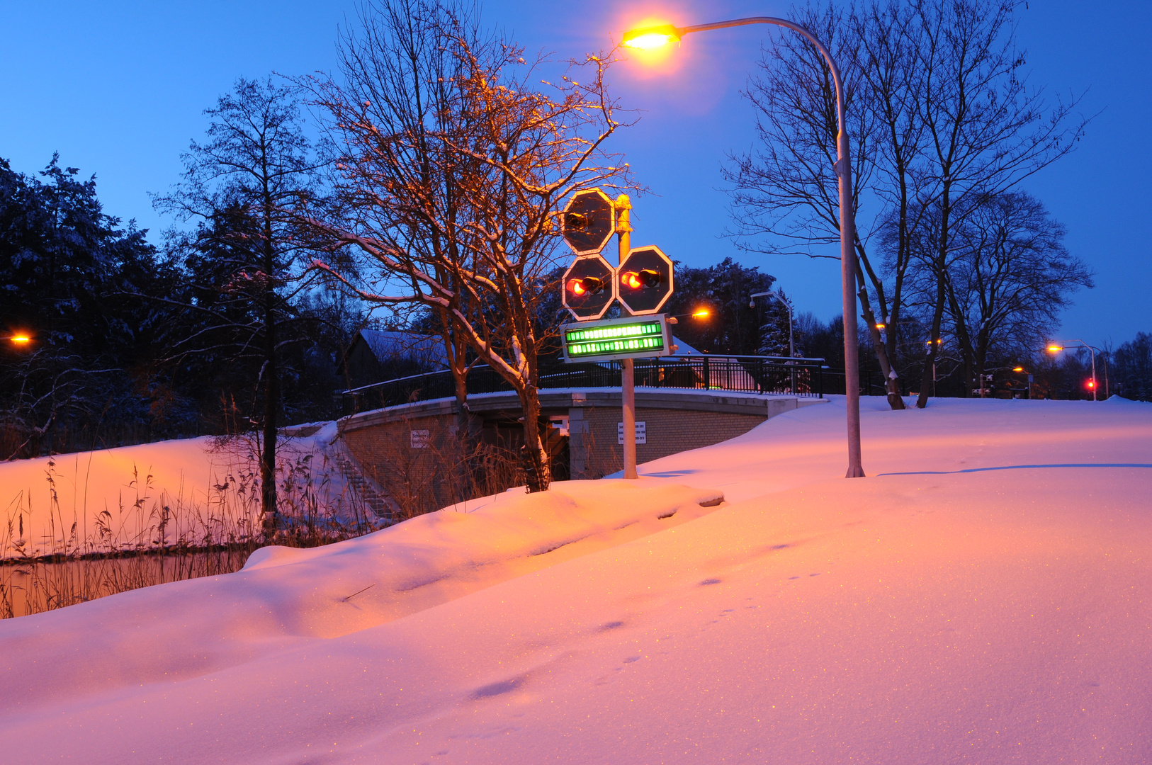 Schleuse Rosenbeck im Winter