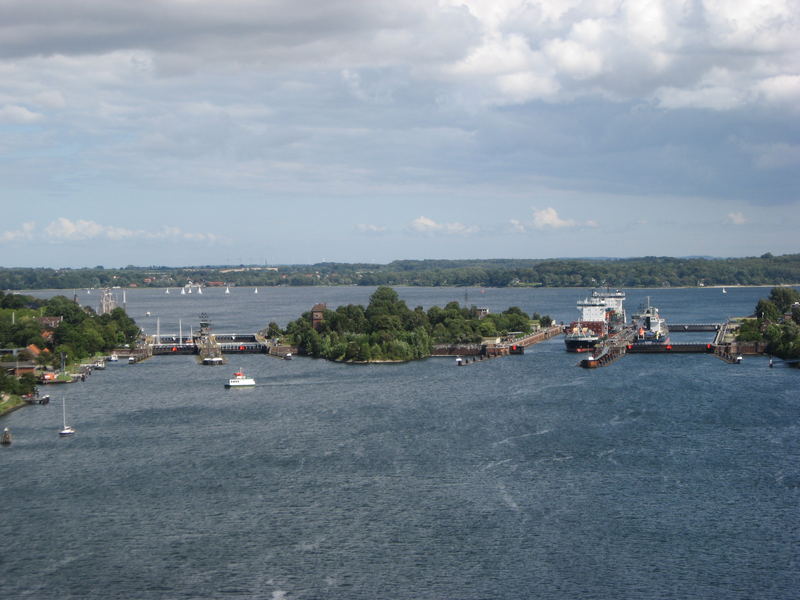 Schleuse zwischen Nord-Ostsee-Kanal und Ostsee