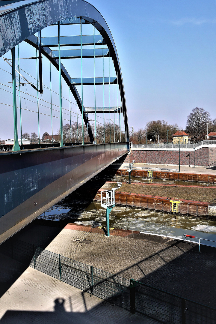 Schleusenbrücke Münster im Winter