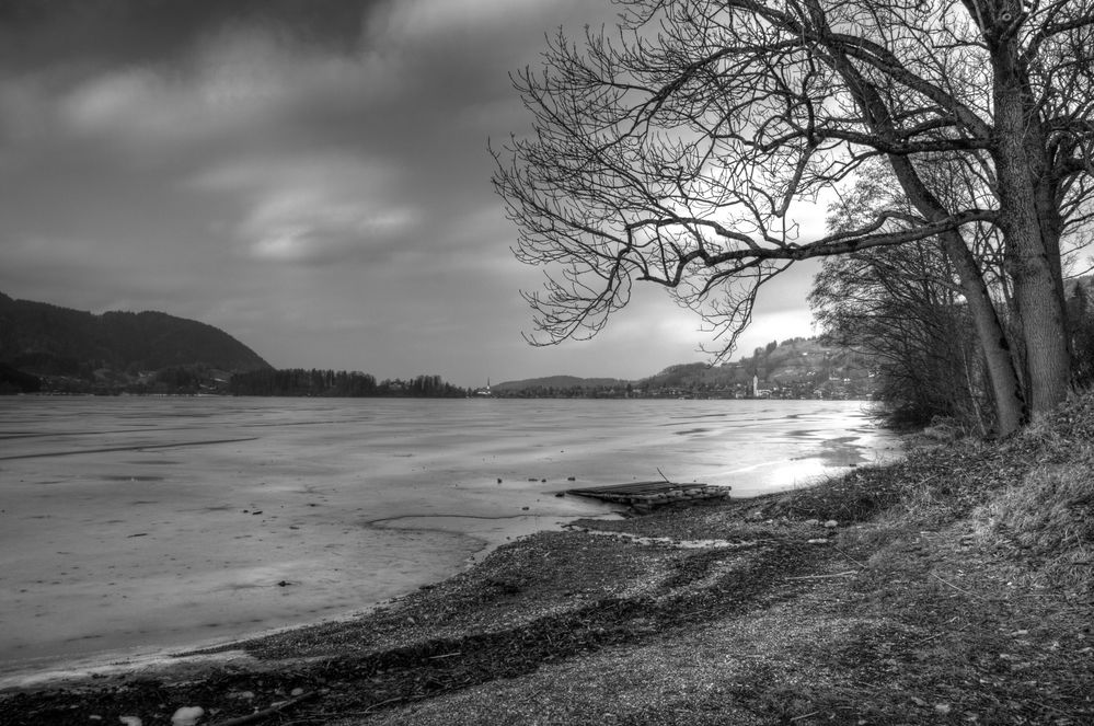 Schliersee im Winter (B+W)