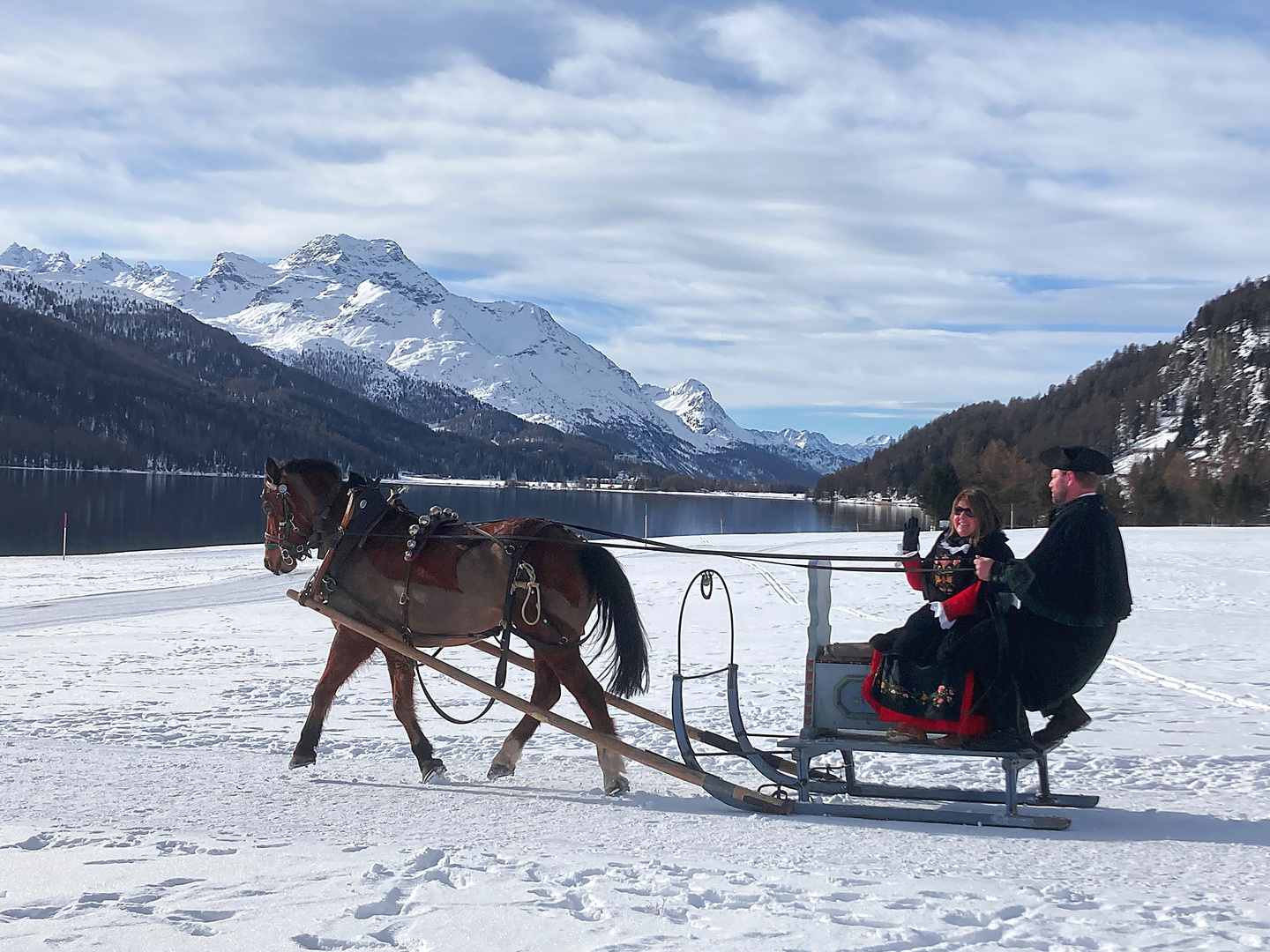 Schlitteda am Silvaplanersee