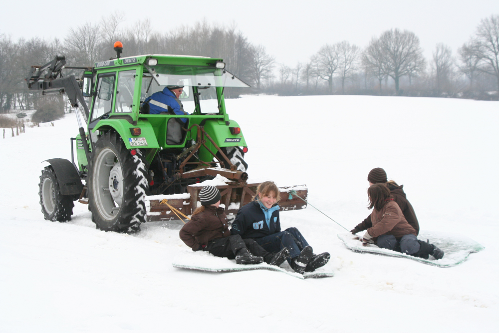 Schlittenfahrt auf Kisdorfer Art