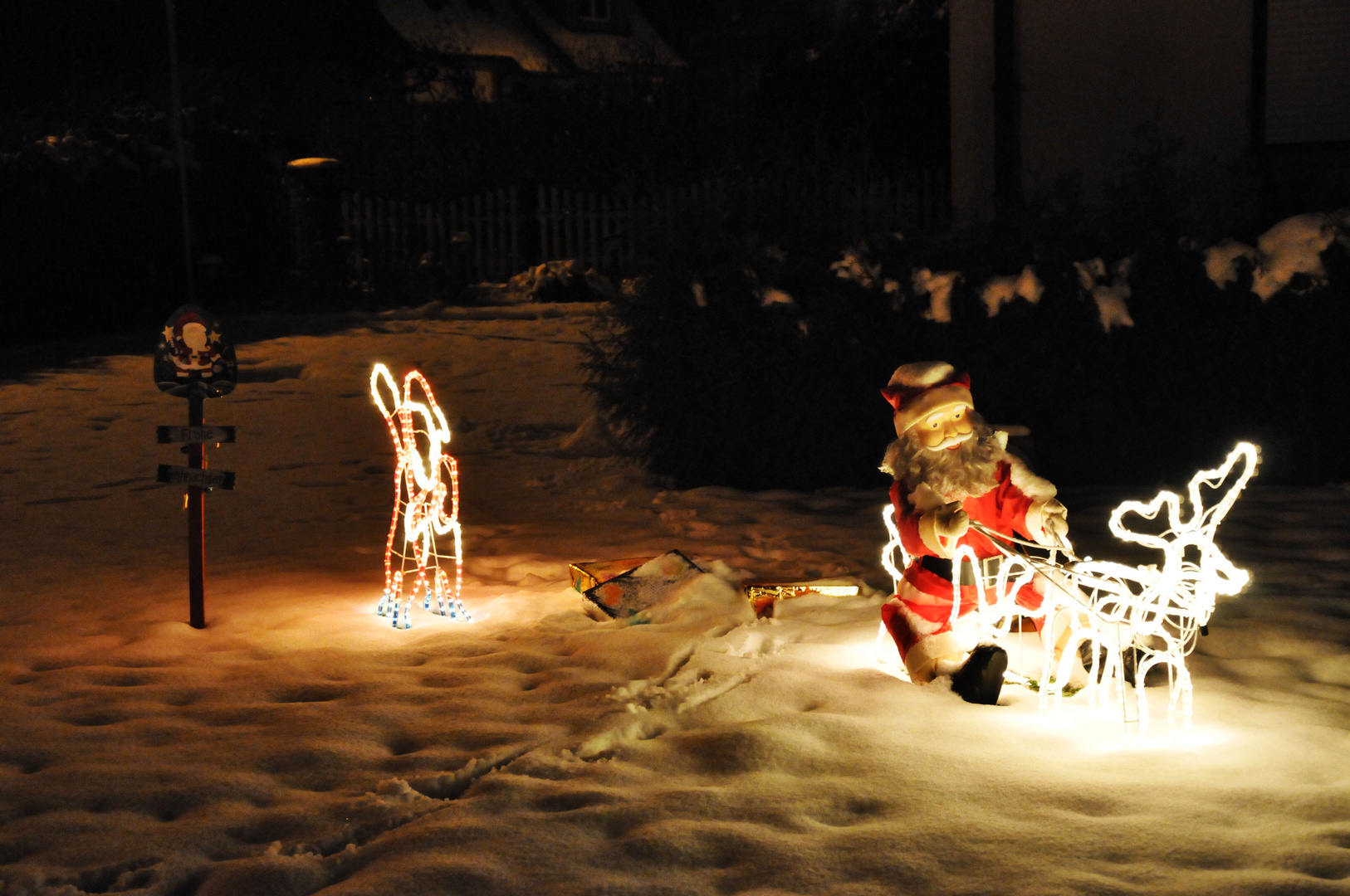 Schlittenfahrt des Weihnachtsmannes