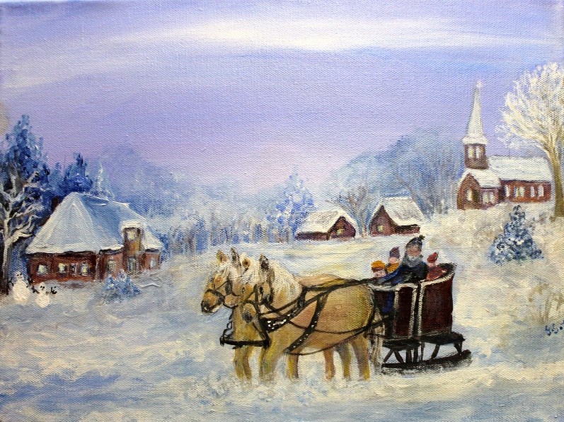 Schlittenfahrt im Winter Foto & Bild kunstfotografie & kultur