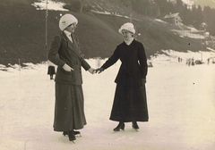 Schlittschuhlaufen in Gstaad 1913