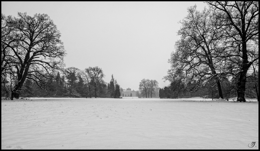 Schlösschen im Schnee.