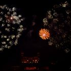 Schlössernacht Dresden - Feuerwerk vor dem Schloss Albrechtsberg