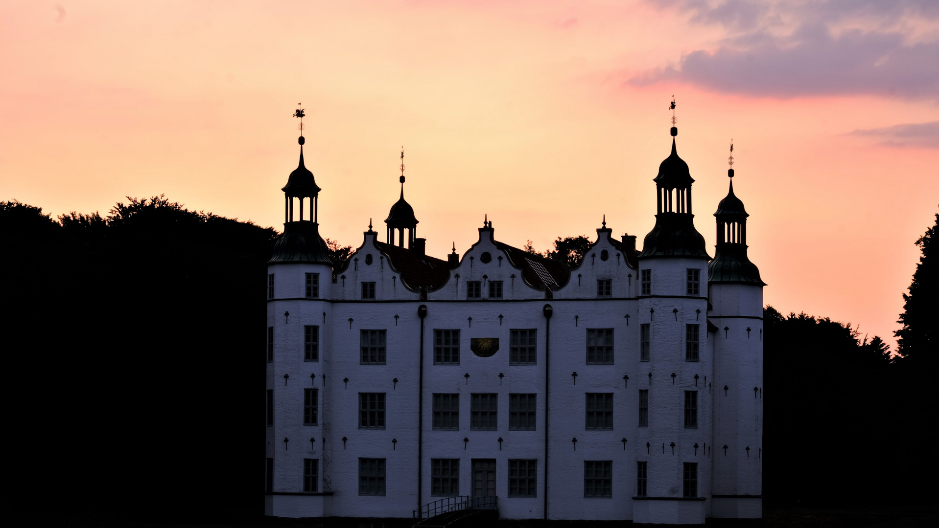 Schloss Ahrensburg bei Sonnenuntergang