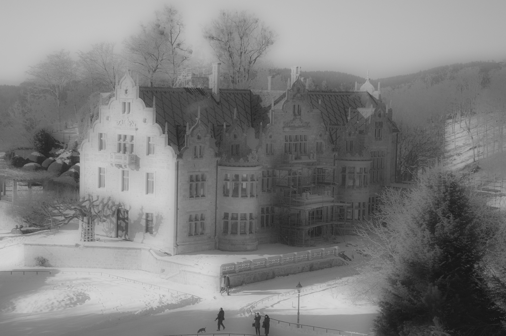 Schloss Altenstein Foto & Bild sw, schloss, schwarz Bilder auf