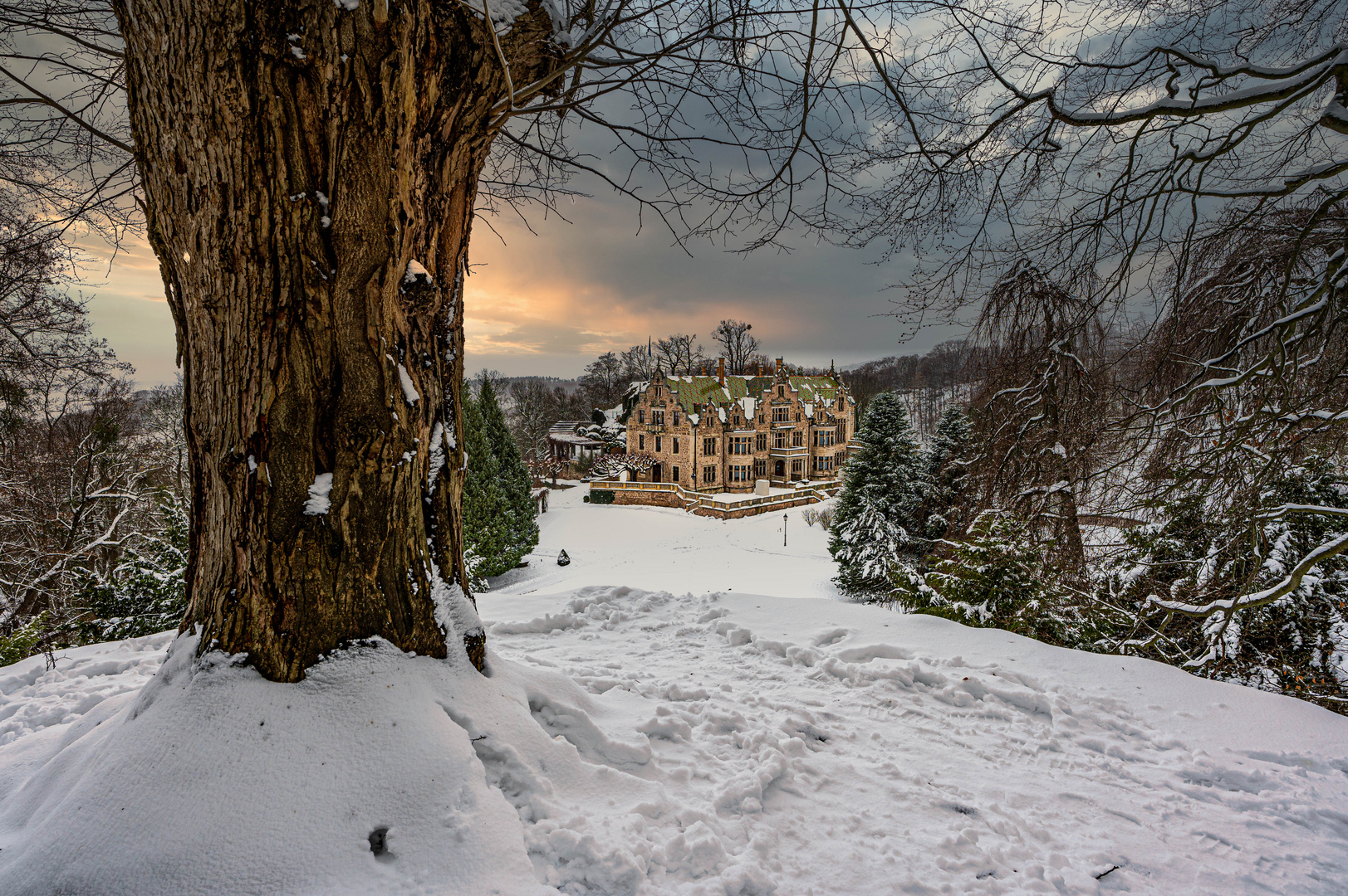 Schloss Altenstein bei Bad Liebenstein im Winter