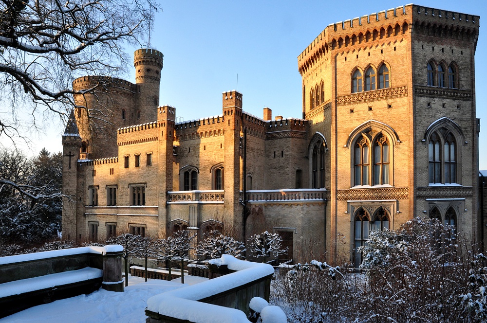 Schloß Babelsberg im Winter Foto & Bild deutschland, europe