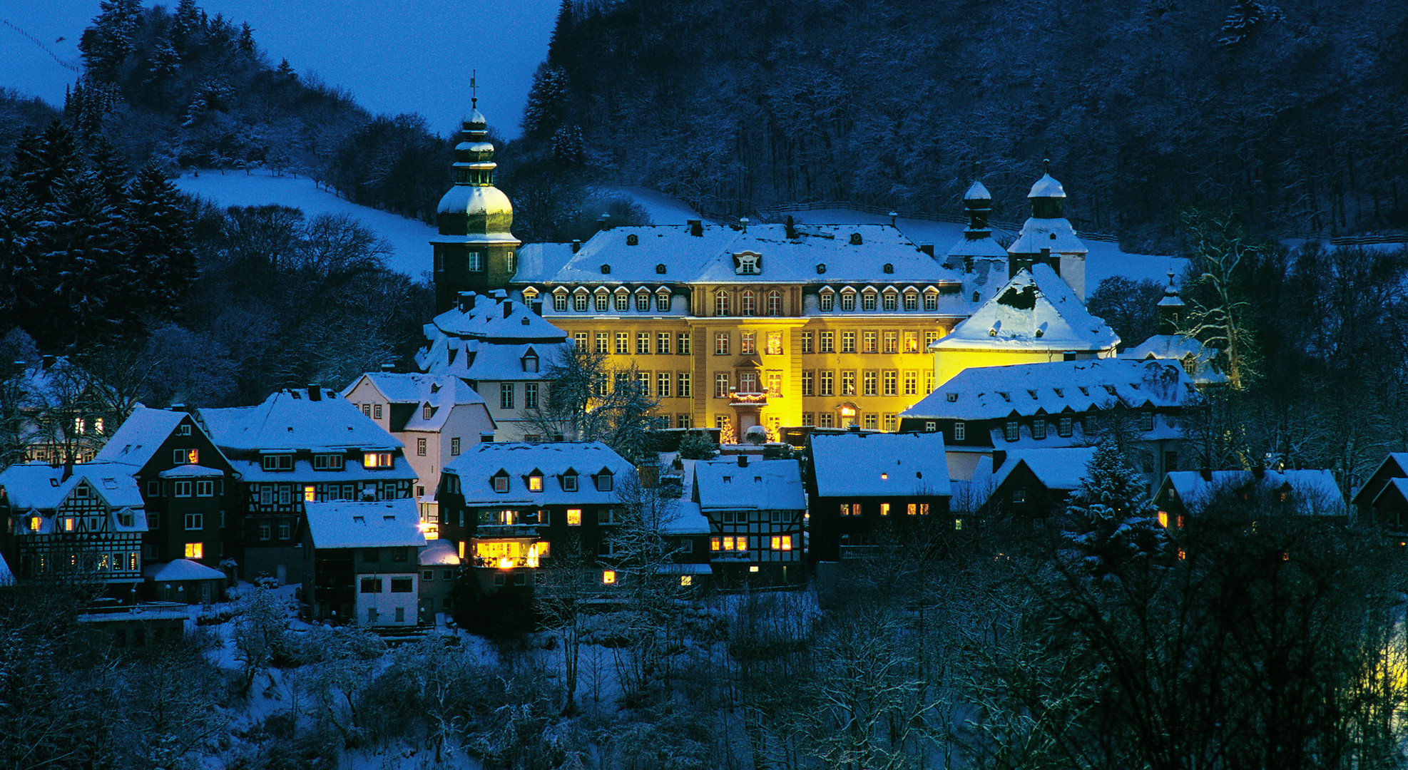 Schloss Bad Berleburg zur Weihnachtszeit