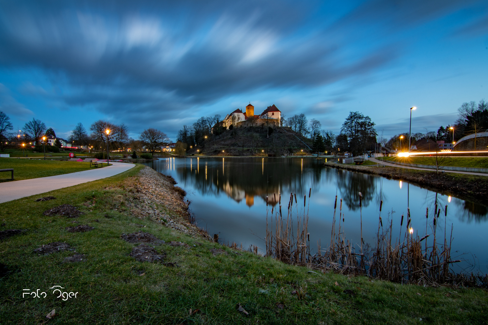 Schloss Bad Iburg in der blauen Stunde