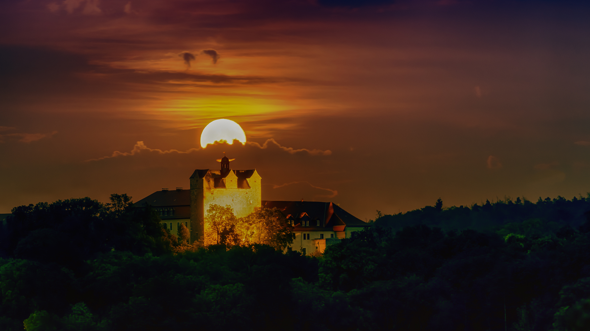 Schloss Ballenstedt im Vollmond (1)