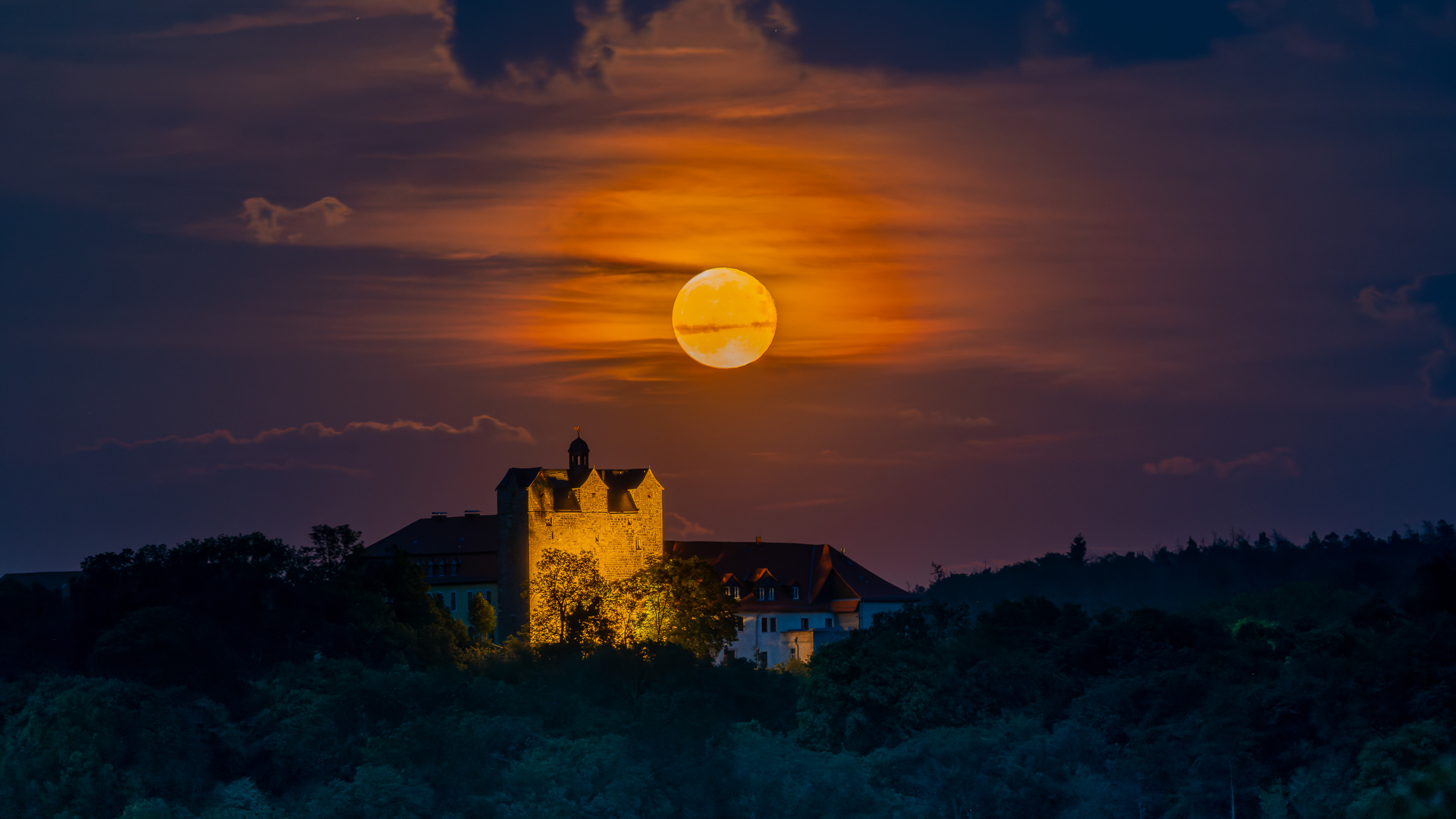 Schloss Ballenstedt im Vollmond (2)