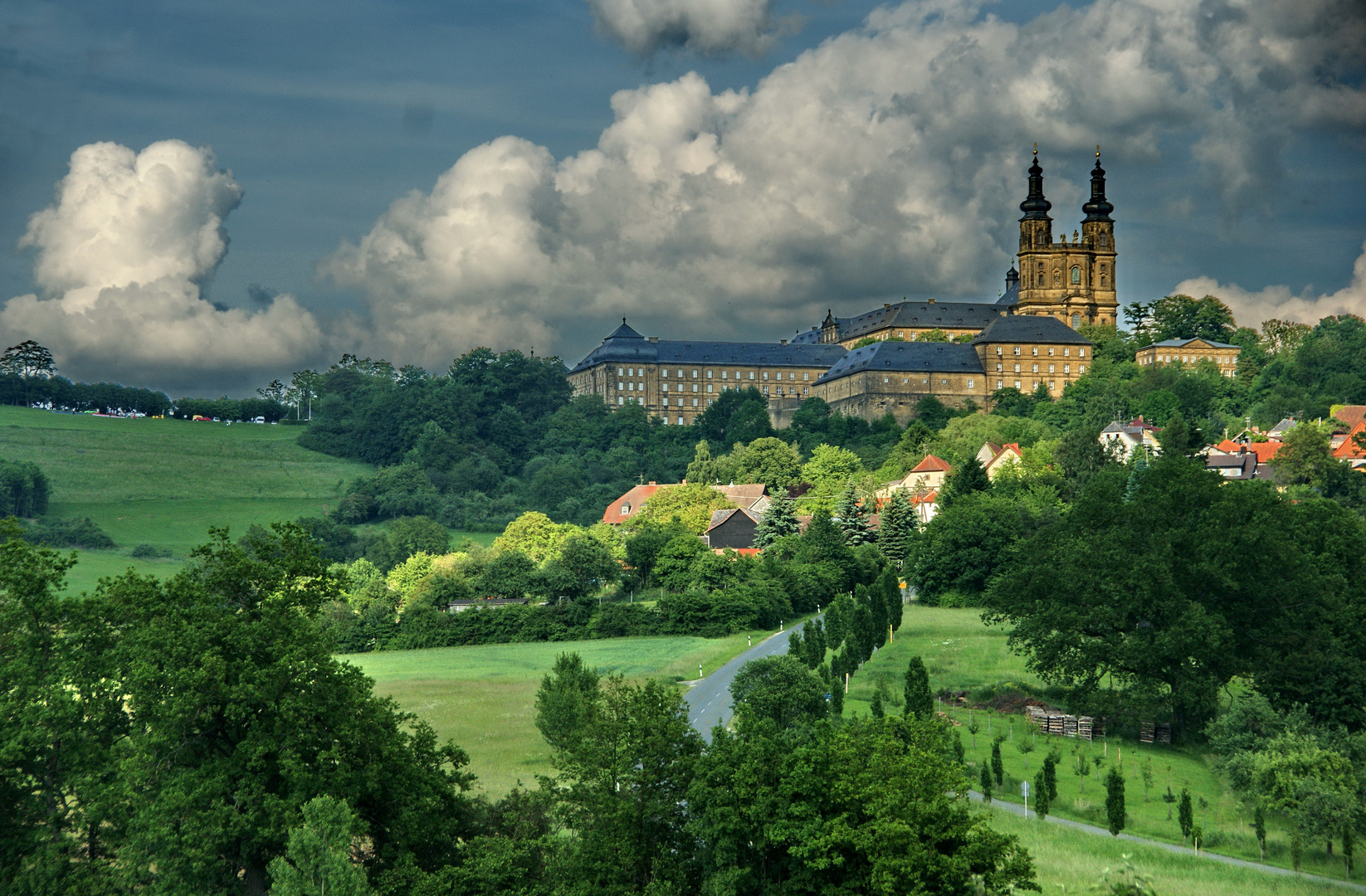 Schlo Banz bei Lichtenfels in Oberfranken Foto Bild Schlo Banz bei Lichtenfels in Oberfranken Foto Bild