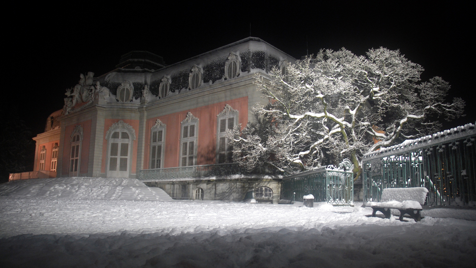 Schloss Benrath im Schnee