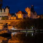 Schloss Bernburg bei Nacht 